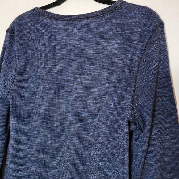 Rock and Republic XL Tall Navy Blue Long Sleeve Henley Shirt - Picture 6 of 15